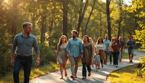 caminhando com outros